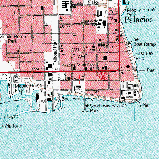 Topographic Map of Matagorda County Constable's Office Precinct 3, TX