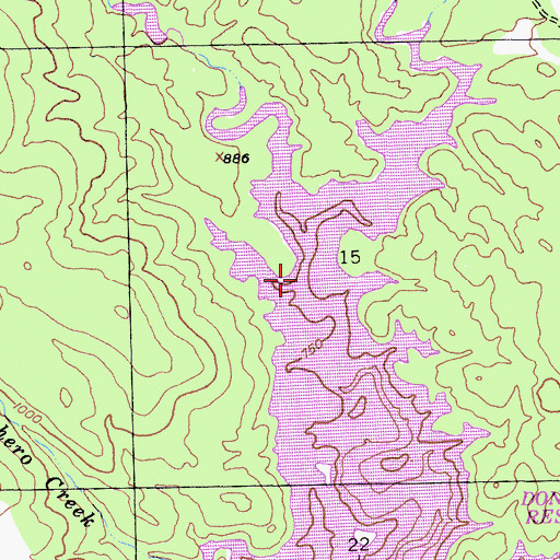Topographic Map of Big Creek, CA