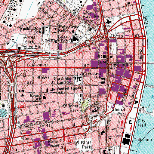 Topographic Map of Nueces County Sheriff's Office, TX