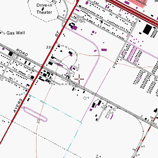 Topographic Map of Corpus Christi Police Department - Impound, TX