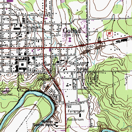 Topographic Map of Goliad County Sheriff's Office, TX