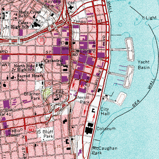 Topographic Map of Corpus Christi Police Department, TX