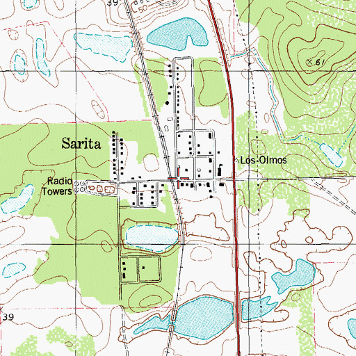 Topographic Map of Kenedy County Sheriff's Office, TX