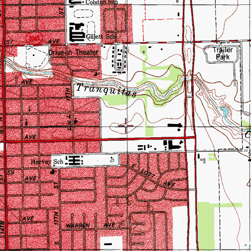 Topographic Map of Kingsville Police Department, TX