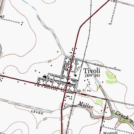 Topographic Map of Refugio County Sheriff's Office (historical), TX