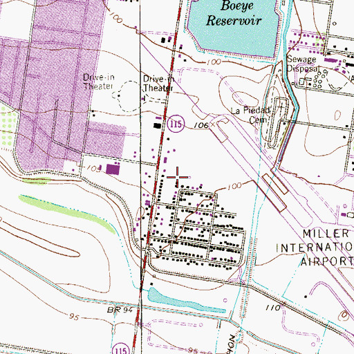 Topographic Map of McAllen Community Policing, TX