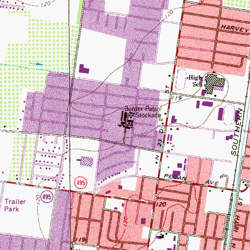 Topographic Map of McAllen Police Department Substation, TX