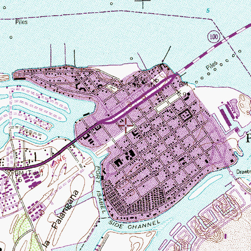 Topographic Map of Port Isabel Police Department, TX