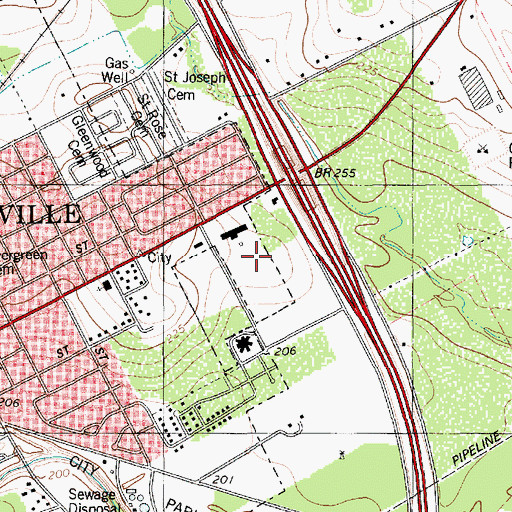 Topographic Map of Bee County Sheriff's Office, TX