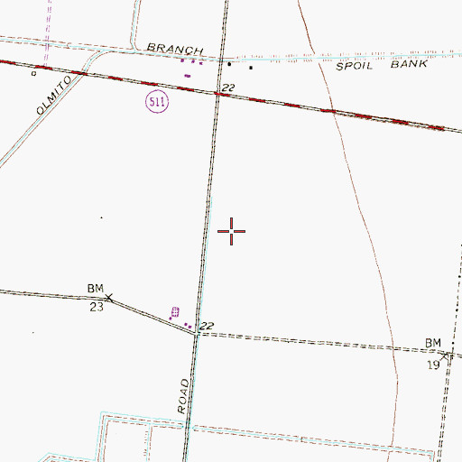Topographic Map of Cameron County Sheriff's Office, TX