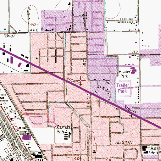 Topographic Map of Texas Department of Public Safety Troopers Office, TX