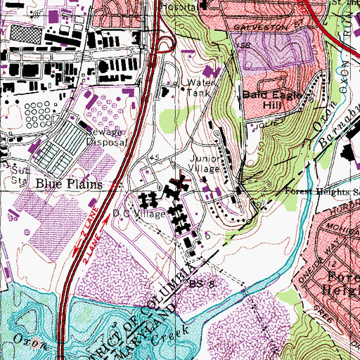 Topographic Map of Washington District of Columbia Police Department - Recruitment, DC
