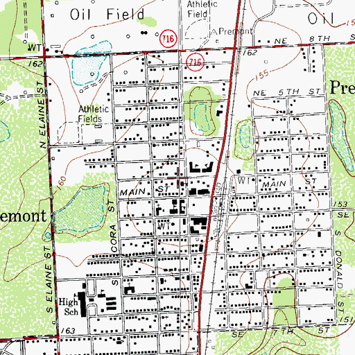 Topographic Map of Jim Wells County Sheriff's Office, TX