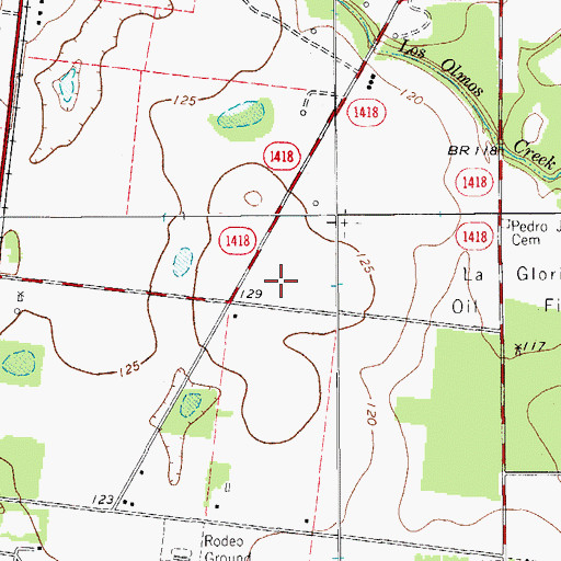 Topographic Map of Brooks County Sheriff's Office, TX