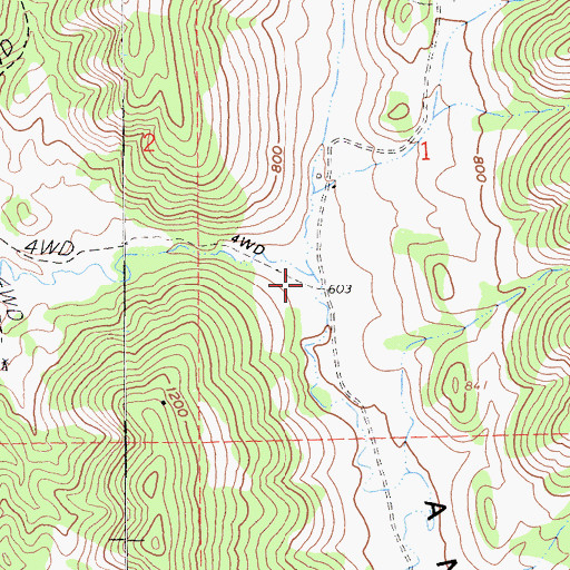 Topographic Map of Blanchard Valley, CA