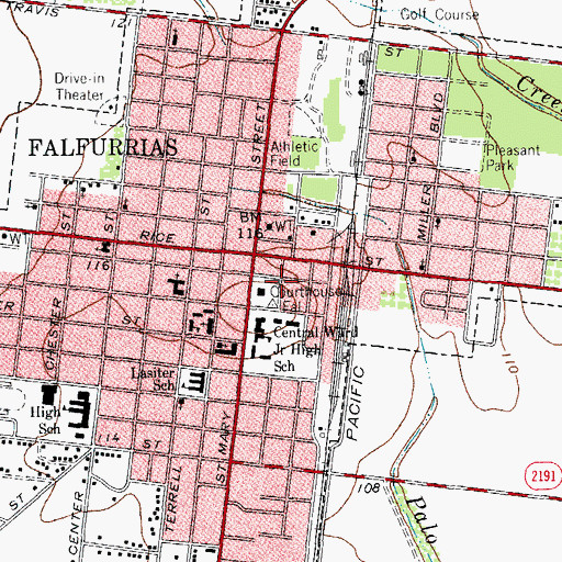 Topographic Map of Brooks County Highway Patrol, TX
