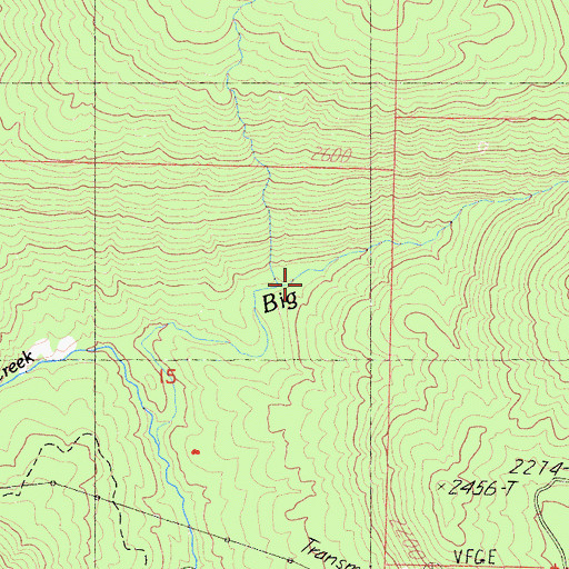 Topographic Map of Blue Canyon, CA