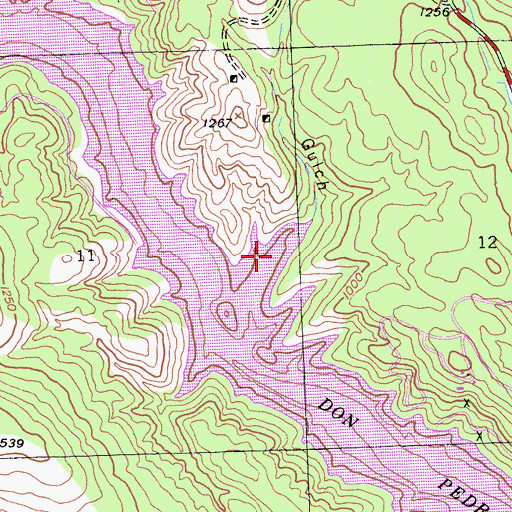 Topographic Map of Blue Gulch, CA