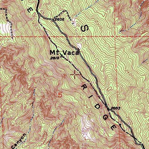 Topographic Map of Blue Ridge, CA