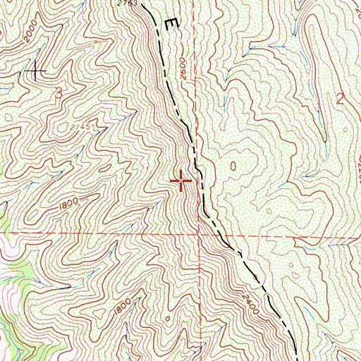 Topographic Map of Blue Ridge, CA