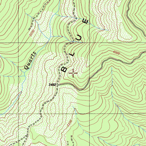 Topographic Map of Blue Ridge, CA