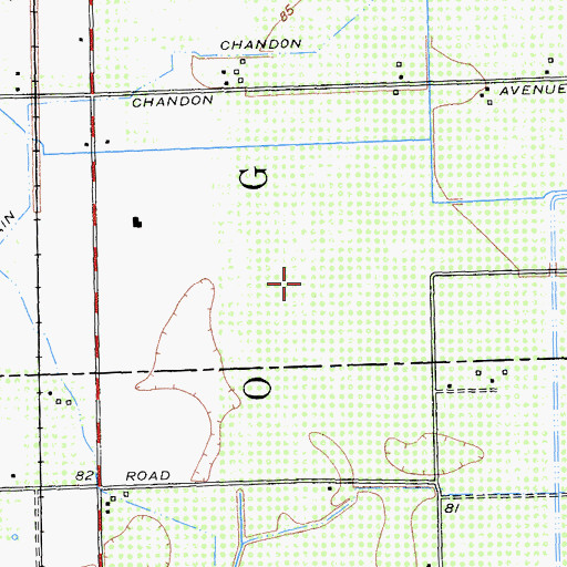 Topographic Map of Boga, CA