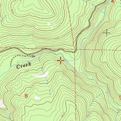 Topographic Map of Booths Run, CA