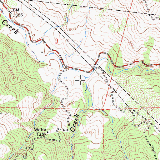 Topographic Map of Boulder Creek, CA