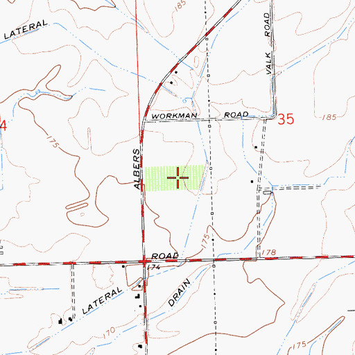 Topographic Map of Brichetto Lateral, CA