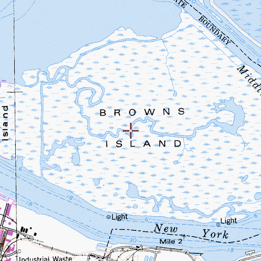 Topographic Map of Browns Island, CA