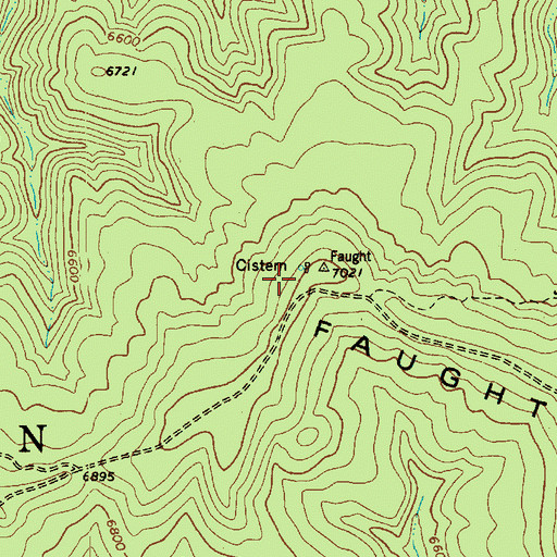 Topographic Map of Faught Ridge Lookout, AZ