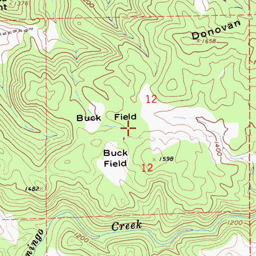 Topographic Map of Buck Field, CA