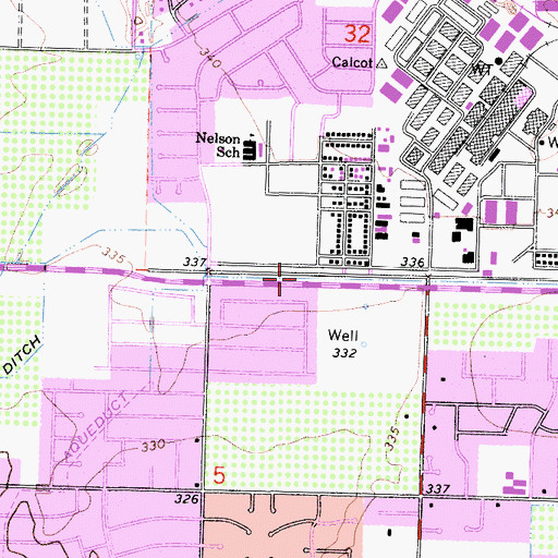 Topographic Map of Bullard Canal, CA