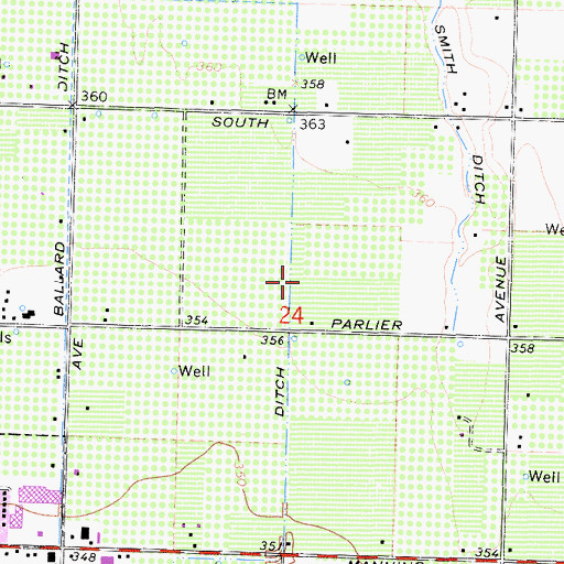 Topographic Map of Buttonwillow Ditch, CA