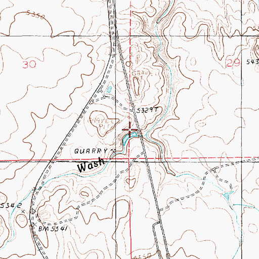 Topographic Map of Five Mile Wash Dam, AZ