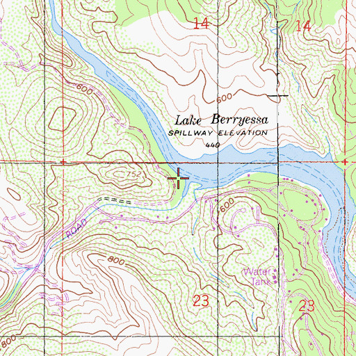 Topographic Map of Butts Creek, CA