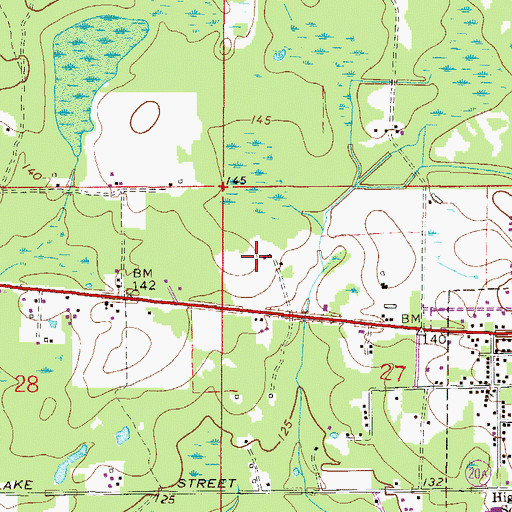 Topographic Map of Hawthorne Recreation Park, FL