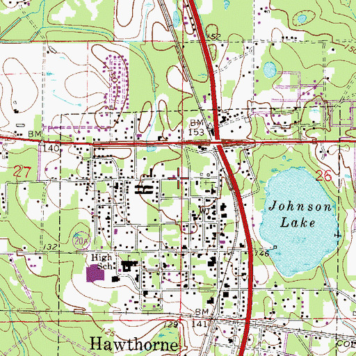 Topographic Map of First United Methodist Church Parish Hall, FL