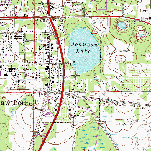 Topographic Map of New Hope United Methodist Church, FL