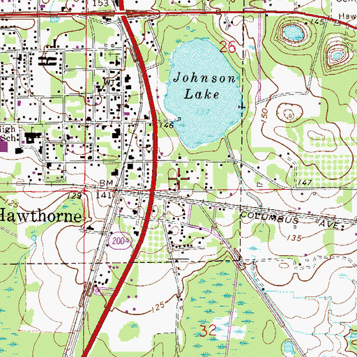 Topographic Map of Mount Zion American Meethodist Episcopal Church, FL