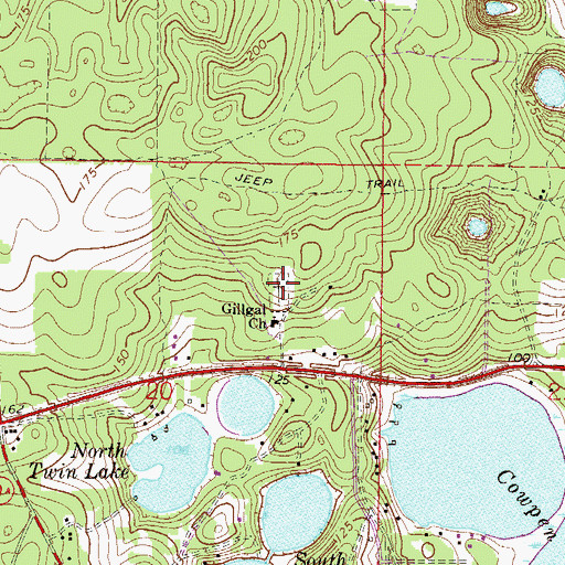 Topographic Map of Gilgal Cemetery, FL