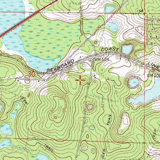 Topographic Map of Georgia Pacific Electric Substation, FL