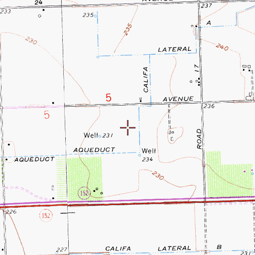 Topographic Map of Califa Lateral A, CA