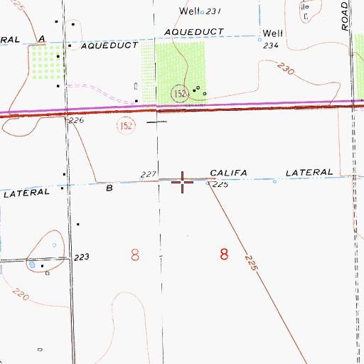 Topographic Map of Califa Lateral B, CA