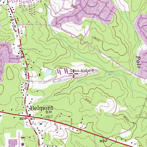 Topographic Map of Gunn Airfield (historical), GA