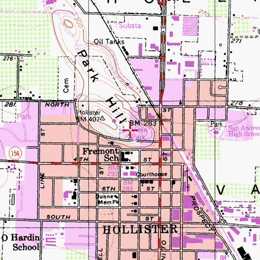 Topographic Map of California Division of Forestry, CA