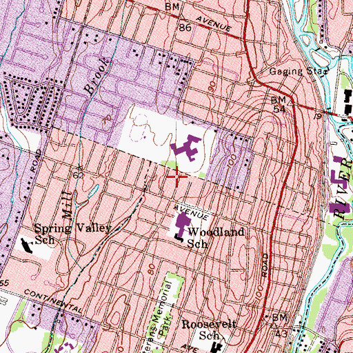Topographic Map of Grace Lutheran Church, NJ
