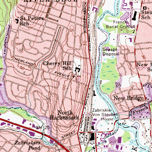Topographic Map of Reformed Church of Cherry Hill, NJ