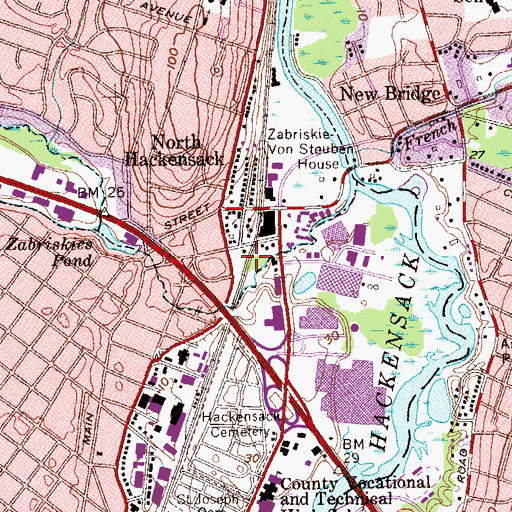 Topographic Map of North Hackensack Station, NJ