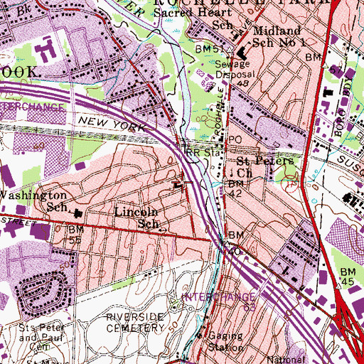 Topographic Map of Sae Bit Duong Dae Presbyterian Church, NJ